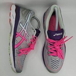 Asics Gel Kayano 23 Womens 8.5 Silver Pink T696N